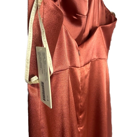 Jenny Yoo Rust Satin Gown - Picture 9 of 15